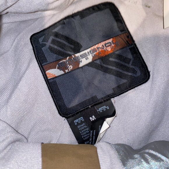 Vintage Rossignol Snowboarding Insulated Snowpants Brown Medium Orange Accent - Picture 4 of 9